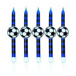 CANDELE STELO PALLONCINI PZ.5 NER/AZZURRO