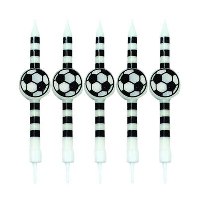 CANDELE STELO PALLONCINI PZ.5 BIANCO/NERO