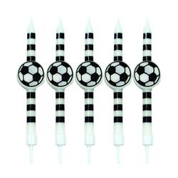 CANDELE STELO PALLONCINI PZ.5 BIANCO/NERO
