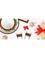BICCHIERE CARTA 250CC.  XSTMAS HOLLY PZ.8