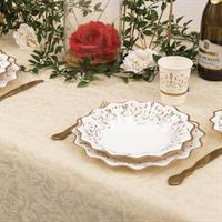 TOVAGLIA 140X240 DAMASC. FLOCCATO CREAM