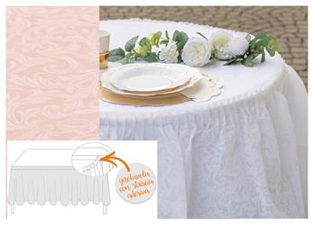 GIROTAVOLA 74X430 DAMASC. FLOCCATO PINK