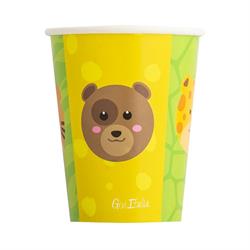 BICCHIERE CARTA 250CC. PZ.8 ZOO PARTY