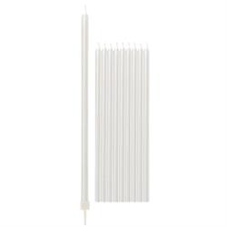 CANDELINE STELO CM.15 PZ.10 PERLATE BIANCO