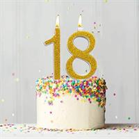 CANDELINE GLITTER NUMERO GOLD 1 CM.15,5