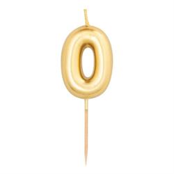 CANDELINE METAL NUMERO  GOLD 0 CM.4,5