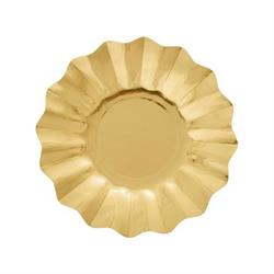 PIATTI CARTA NEW SHAPE  CM.24 PZ.8 FONDO GOLD