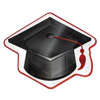 PIATTI CARTA SAGOMA TOCCO LAUREA PZ.8