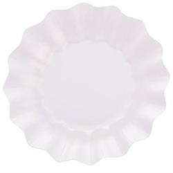PIATTI CARTA MONOCOLORE CM.27 PZ.8 BIANCO PERLA