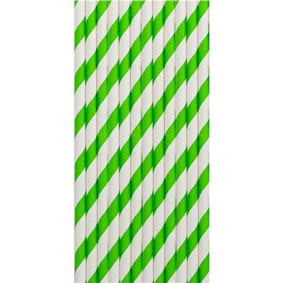 CANNUCCE IN CARTA RIGATE PZ.12 CM.20 VERDE