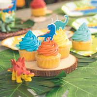 CANDELINE DINOSAURO SU  STECCO CM.8 PZ.4