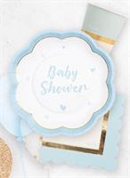 BICCHIERE CARTA 250CC.  PZ.8 COVER BABY CHIC AZZURRO