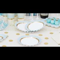 BICCHIERE CARTA 250CC.  PZ.8 COVER BABY CHIC AZZURRO