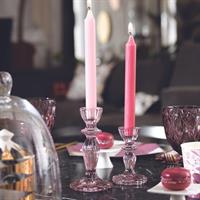 PORTACANDELA VETRO COLOR PINK CM.7 H.10