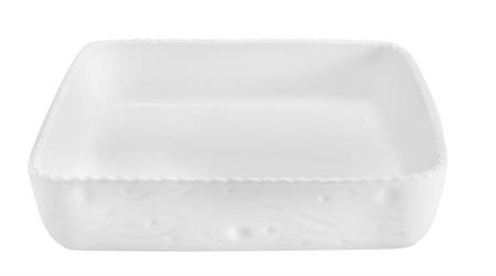 PIROFILA QUADRA CORDONATA BIANCA CM. 25X25X6