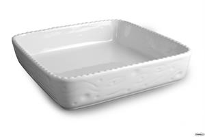 PIROFILA QUADRA CORDONATA BIANCA CM. 25X25X6