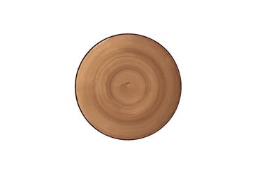 PIATTO PURE BROWN PIANO CM.21 FRUTTA  ##