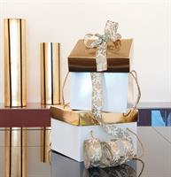 SCAT. CAPPELLIERA C/CORD 23x23x23 BIANCO/ORO 1KG.