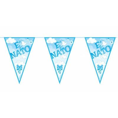 FESTONE BANDIERA E'NATO CELESTE MT.6