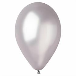PALLONI 5 POLLICI METALLIZZATI PZ.100 ARGENTO