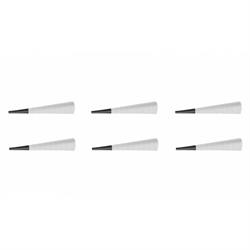 TROMBETTE IN CARTA PZ. 6 GLITTER ARGENTO