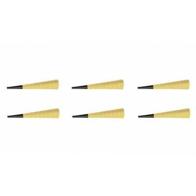 TROMBETTE IN CARTA PZ. 6 GLITTER ORO