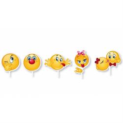 CANDELINE SAGOMATE SU STECCO EMOTICON PZ.5