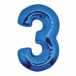 PALLONE FOIL BLU CM. 100 NUMERO 3