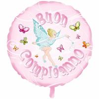 PALLONE FOIL BUON COMPLEANNO FATINE CM.45