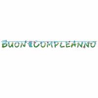 FESTONE LETTERE BUON COMPLEANNO FARFALLE
