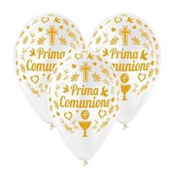 PALLONI 12 PZ.100 ALLROUND P.COMUNIONE TRASP.