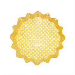 PIATTI CARTA ONDA CM.27 STELLE GIALLO PZ.8