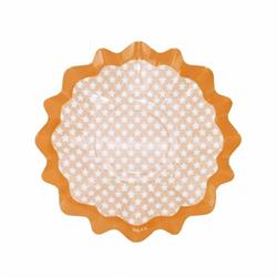 PIATTI CARTA ONDA CM.27 STELLE ARANCIO PZ.8
