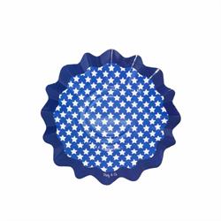 PIATTI CARTA ONDA CM.21 STELLE BLU PZ.8