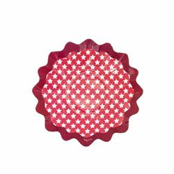 PIATTI CARTA ONDA CM.21 STELLE ROSSO PZ.8
