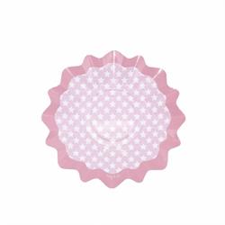 PIATTI CARTA ONDA CM.21 STELLE ROSA PZ.8