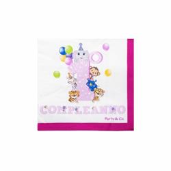 TOVAGLIOLI 33X33 PZ.20  1° COMPLEANNO GIRL
