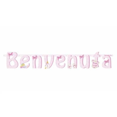 FESTONE BENVENUTA BABY ROSA