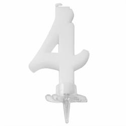 CANDELINA MINI NUMERALE CM.7 NR.4 BIANCA