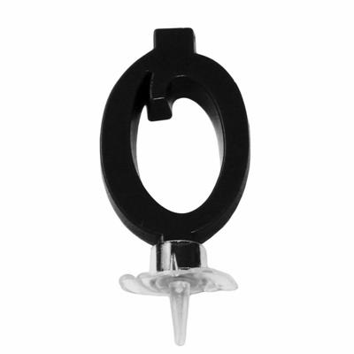 CANDELINA MINI NUMERALE CM.7 NR.0 NERA