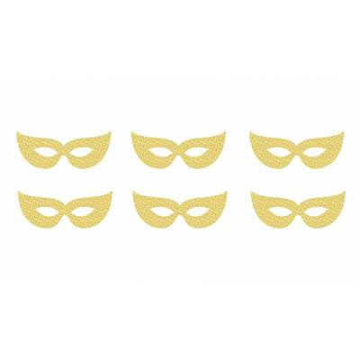 MASCHERE CARTA GLITTER PZ.6 GOLD