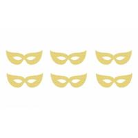 MASCHERE CARTA GLITTER PZ.6 GOLD