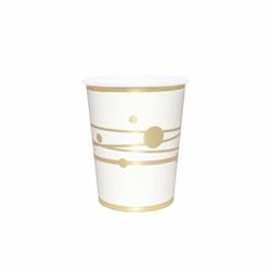 BICCHIERE CARTA 200CC GALAXY ORO PZ.8