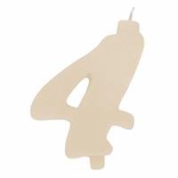 CANDELINA NUMERALE MAX  CM.12 NR.4 AVORIO