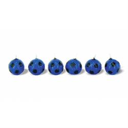 CANDELINE PALLONI PZ. 6 BLU'/NERO