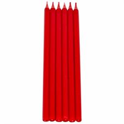 CANDELINE MEZZO STELO   PZ.6 CM.23 ROSSO