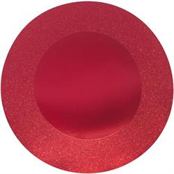 SOTTOPIATTO METAL ROSSO D. 33 PZ.4 BORDO GLITTER