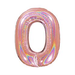 PALLONE FOIL GLITTER    ROSE GOLD CM.100 NUMERO 0