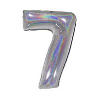 PALLONE FOIL GLITTER    SILVER CM.100 NUMERO 7