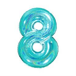 PALLONE FOIL GLITTER    TIFFANY CM.100 NUMERO 8